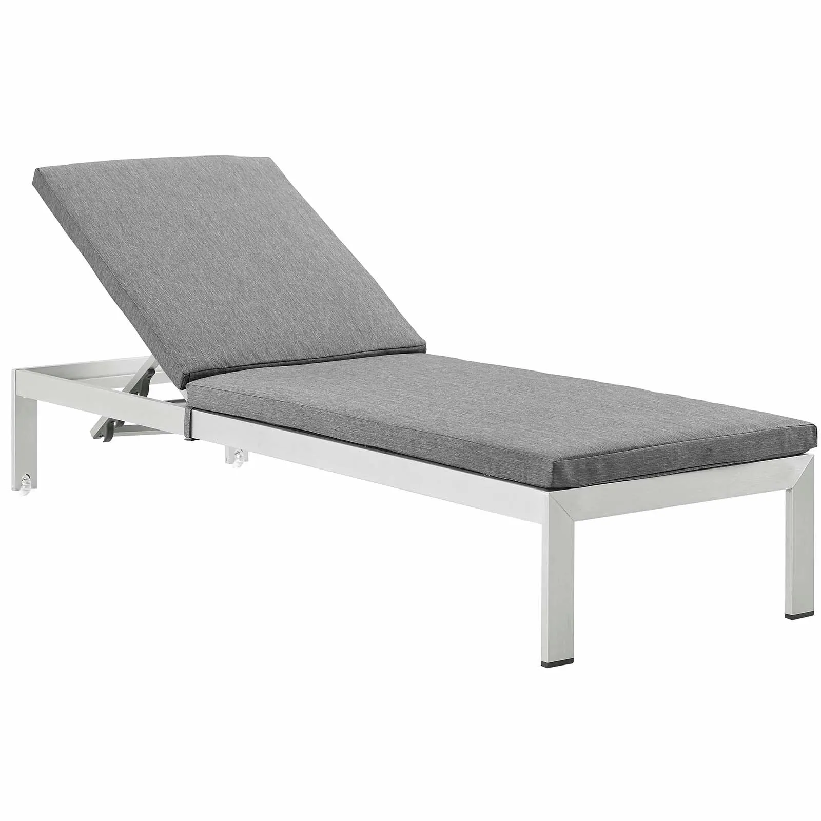 Coast Outdoor Patio Aluminum Rattan Chaise With Cushions