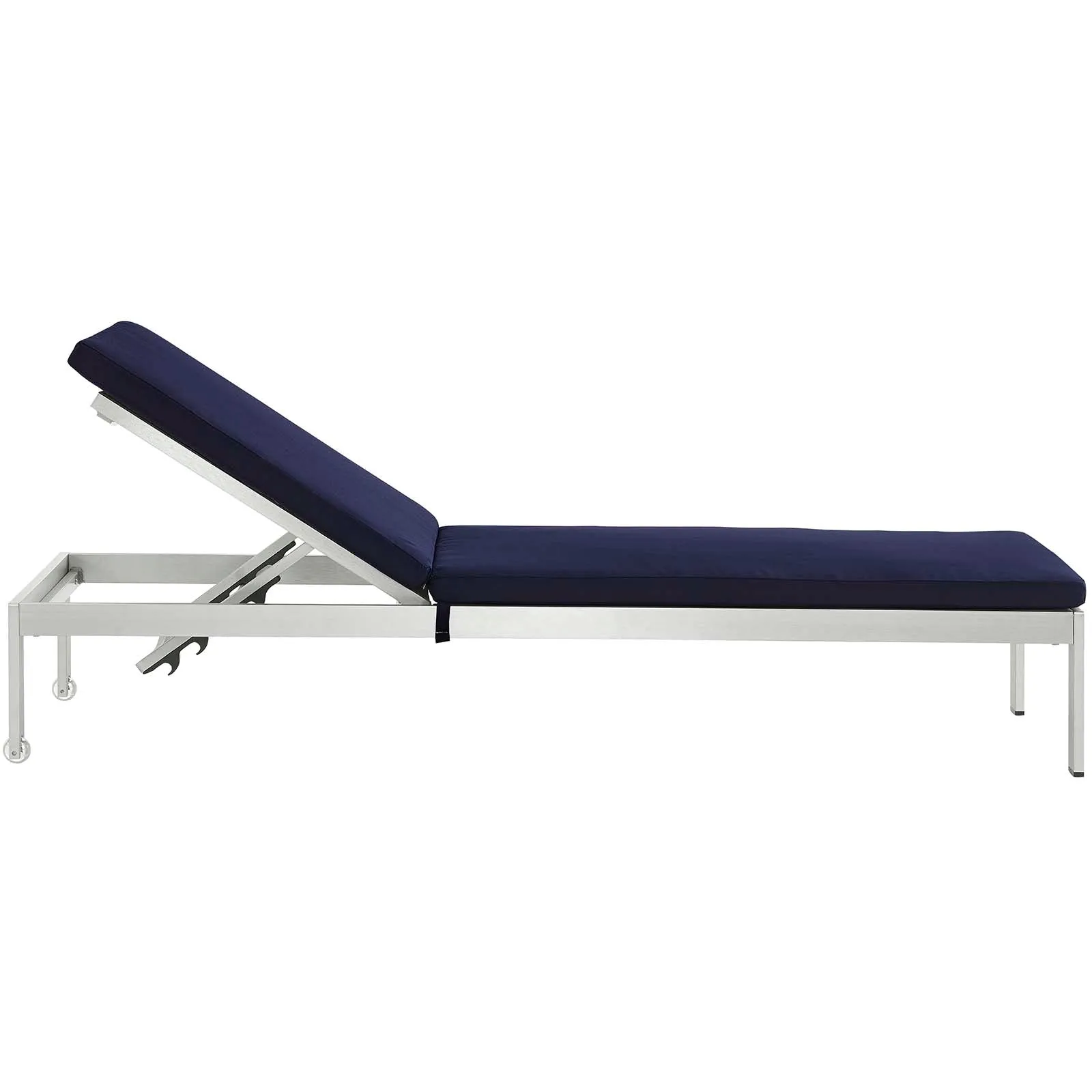 Coast Outdoor Patio Aluminum Rattan Chaise With Cushions