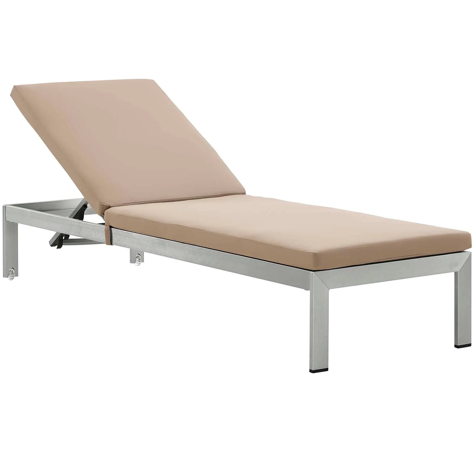 Coast Outdoor Patio Aluminum Rattan Chaise With Cushions