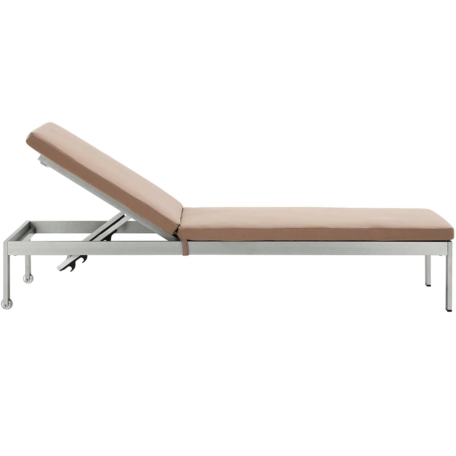 Coast Outdoor Patio Aluminum Rattan Chaise With Cushions
