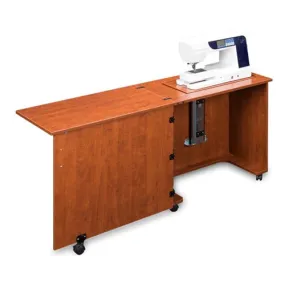 Compact Quality Sewing Machine Cabinet in Cherry