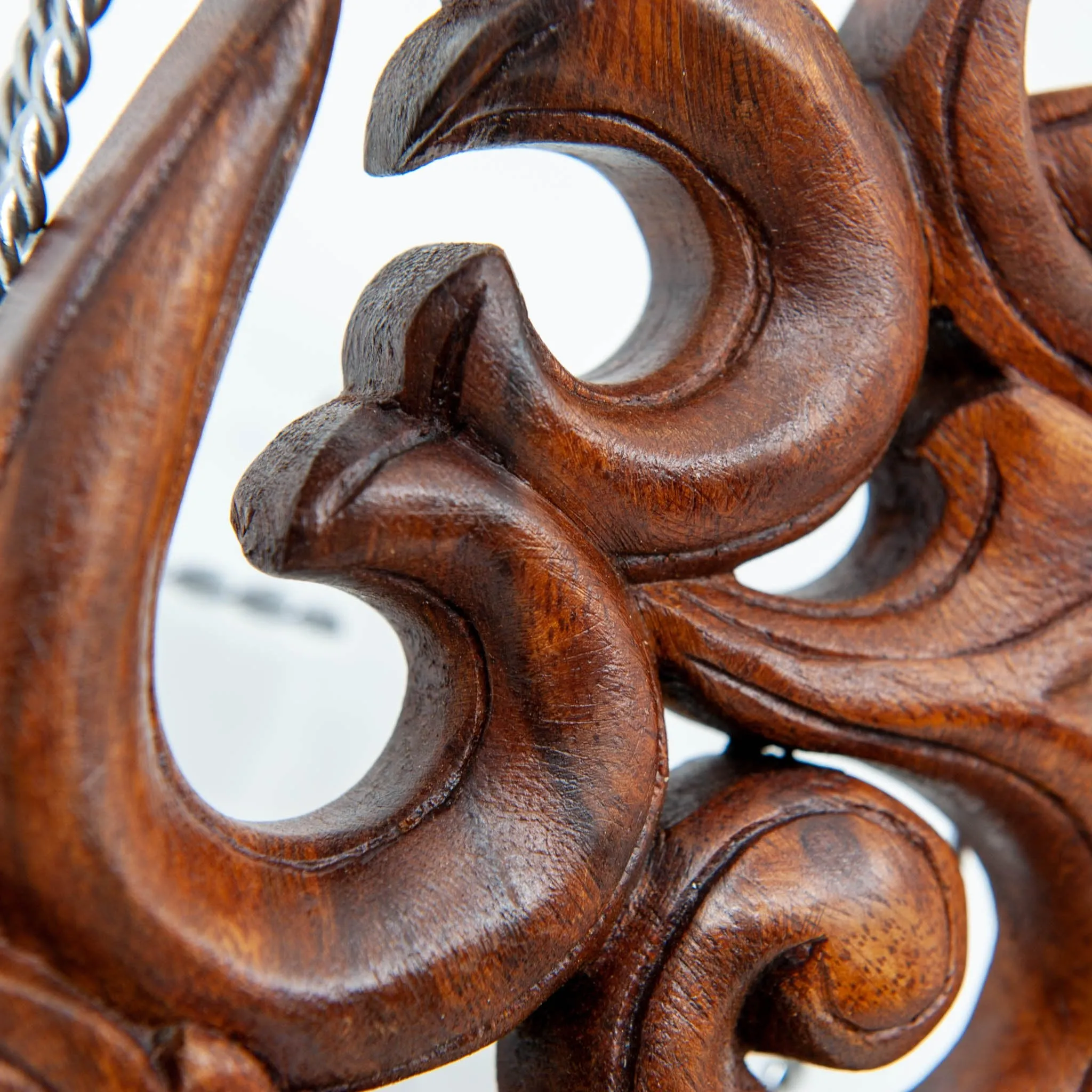 Dark Brown "Om" Wood Panel - 7.5"