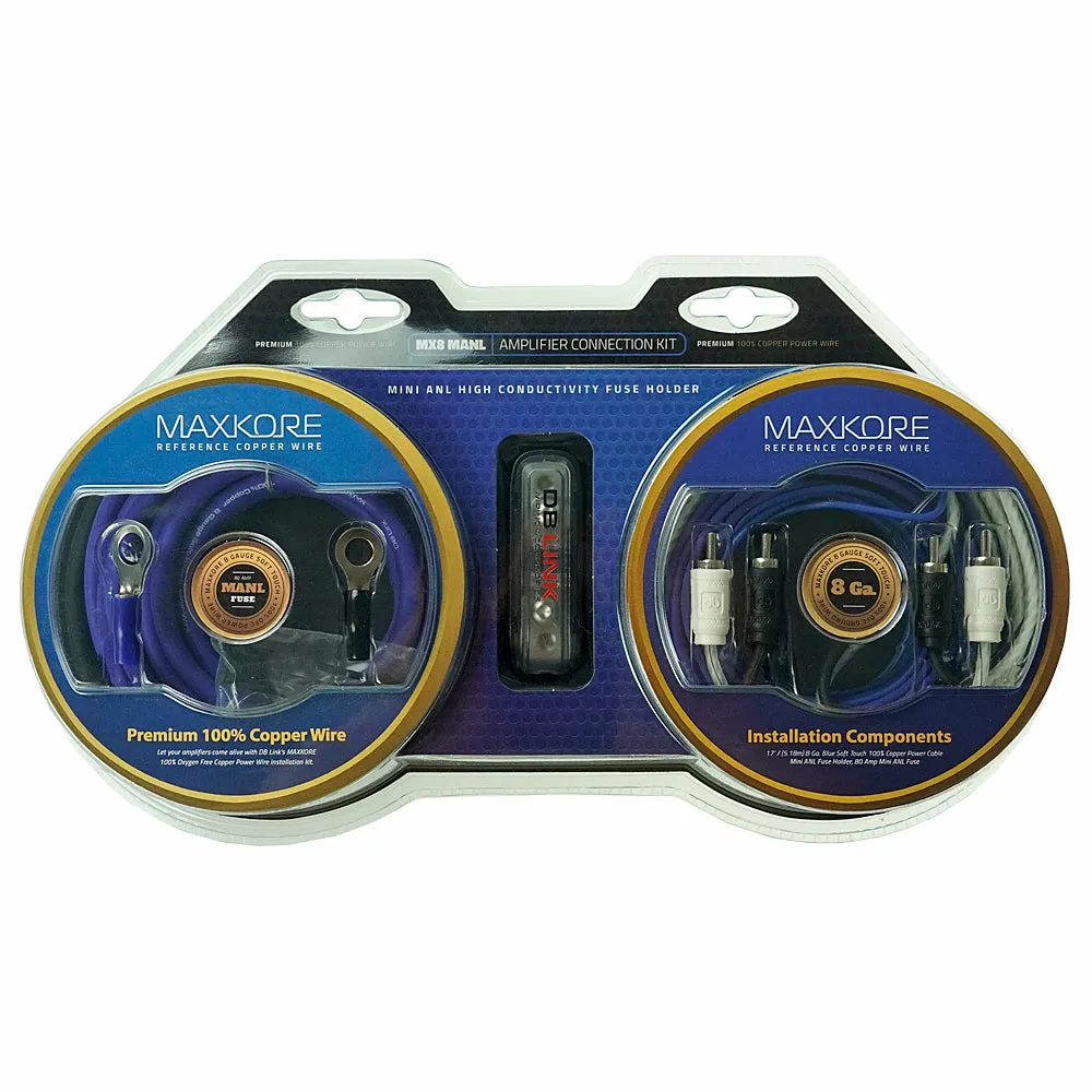 DB Link Maxkore 100% Copper 8 Ga. Mini ANL Amplifier Installation Kit MX8MANL