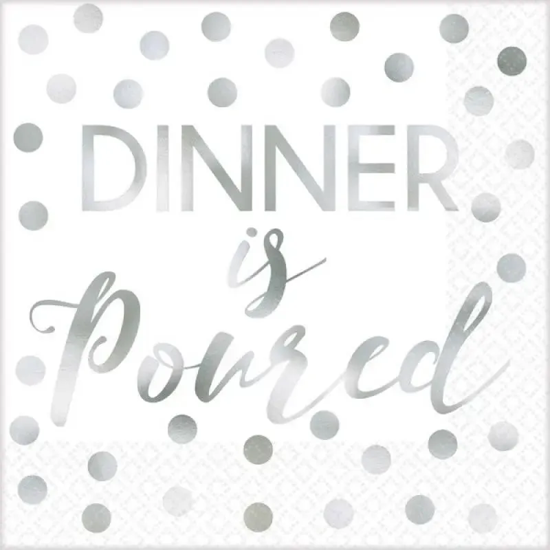 Dinner is Poured Napkins - Beverage 16 Pkt