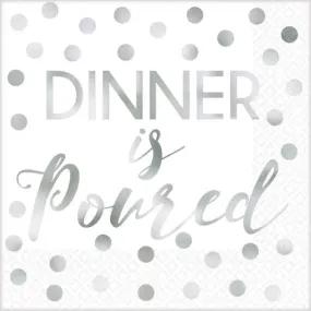 Dinner is Poured Napkins - Beverage 16 Pkt