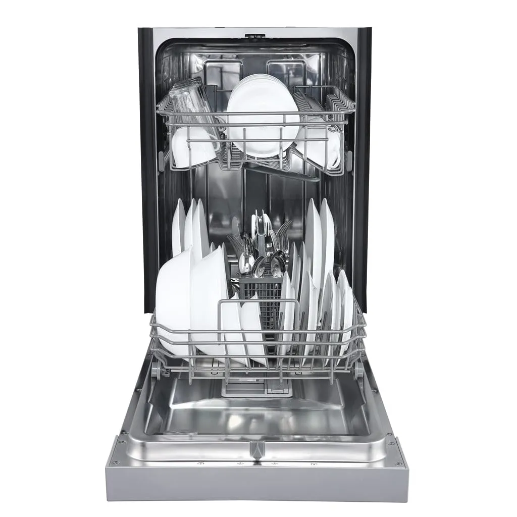 Edgestar BIDW1802SS 18" Wide 8 Place Setting Energy Star Certified Built-In Front Control Dishwasher in Stainless Steel