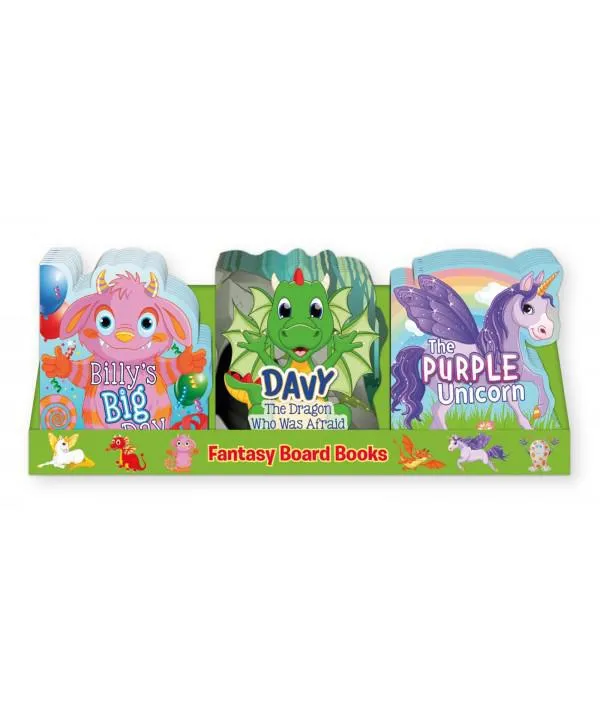 Fantasy Baby & Toddlers Board Story Books - Bills Big Day, Davy The Dragon Who Was Afraid, The Purple Unicorn