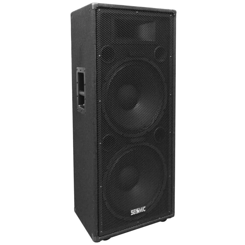FL-155PC-PA Package - Pair of Premium Dual 15" PA/DJ Speakers, 10 Channel Mixer, 2 Channel Power Amplifier and Cables