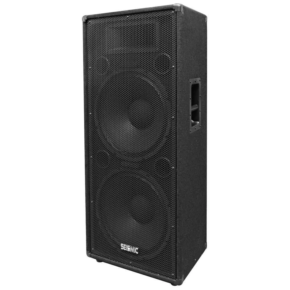 FL-155PC-PA Package - Pair of Premium Dual 15" PA/DJ Speakers, 10 Channel Mixer, 2 Channel Power Amplifier and Cables