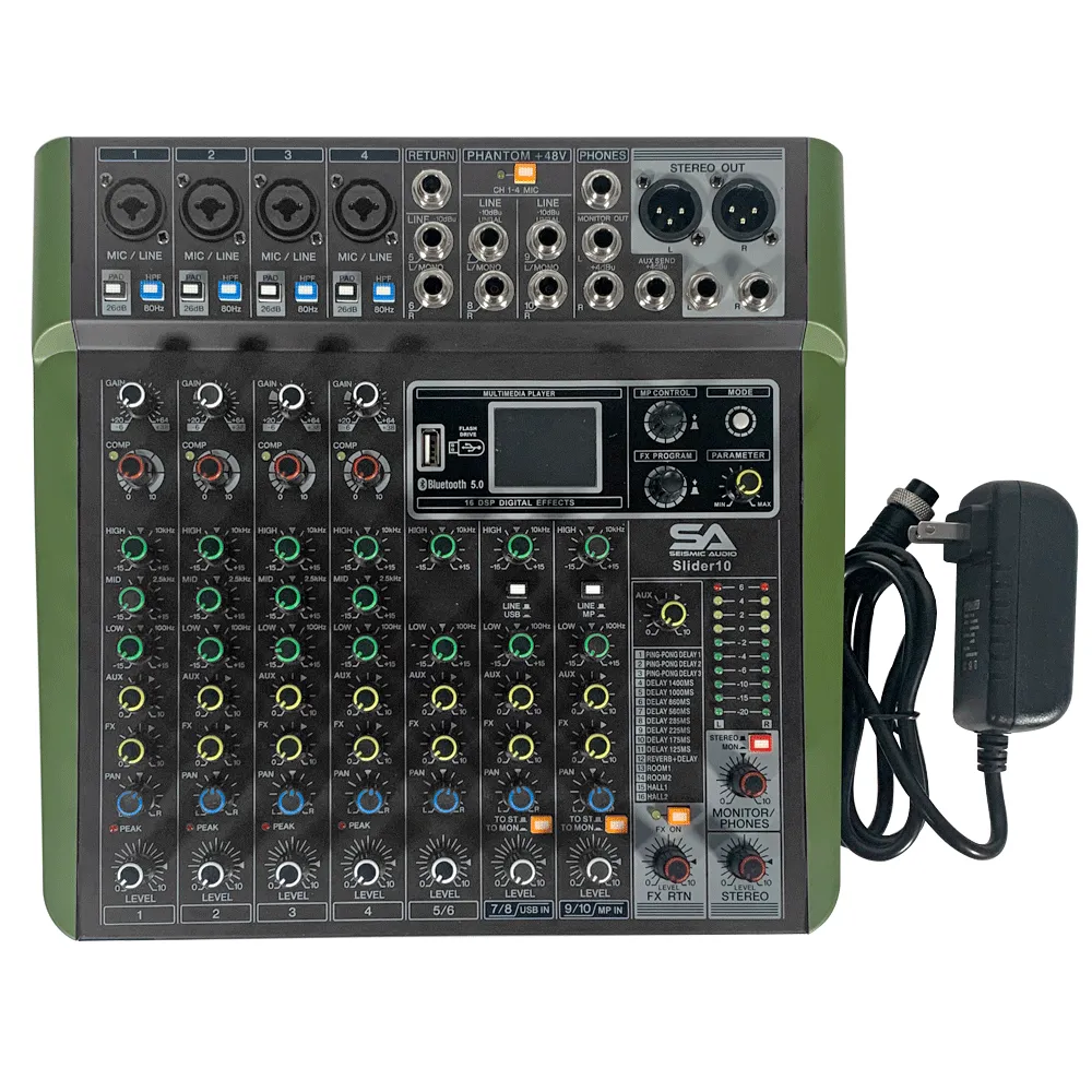 FL-155PC-PA Package - Pair of Premium Dual 15" PA/DJ Speakers, 10 Channel Mixer, 2 Channel Power Amplifier and Cables