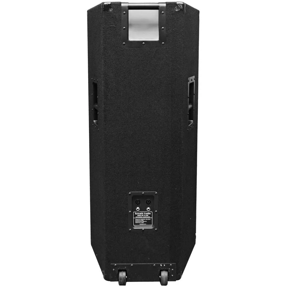 FL-155PC - Pair of Dual Premium 15" PA/DJ Speaker Cabinets with Titanium Horns - Wheel Kits and Rear Handles