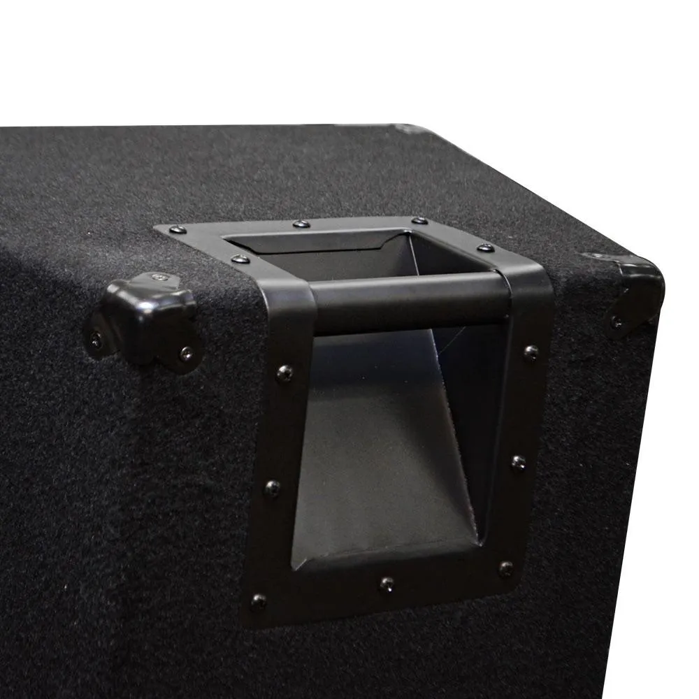 FL-155PC - Pair of Dual Premium 15" PA/DJ Speaker Cabinets with Titanium Horns - Wheel Kits and Rear Handles