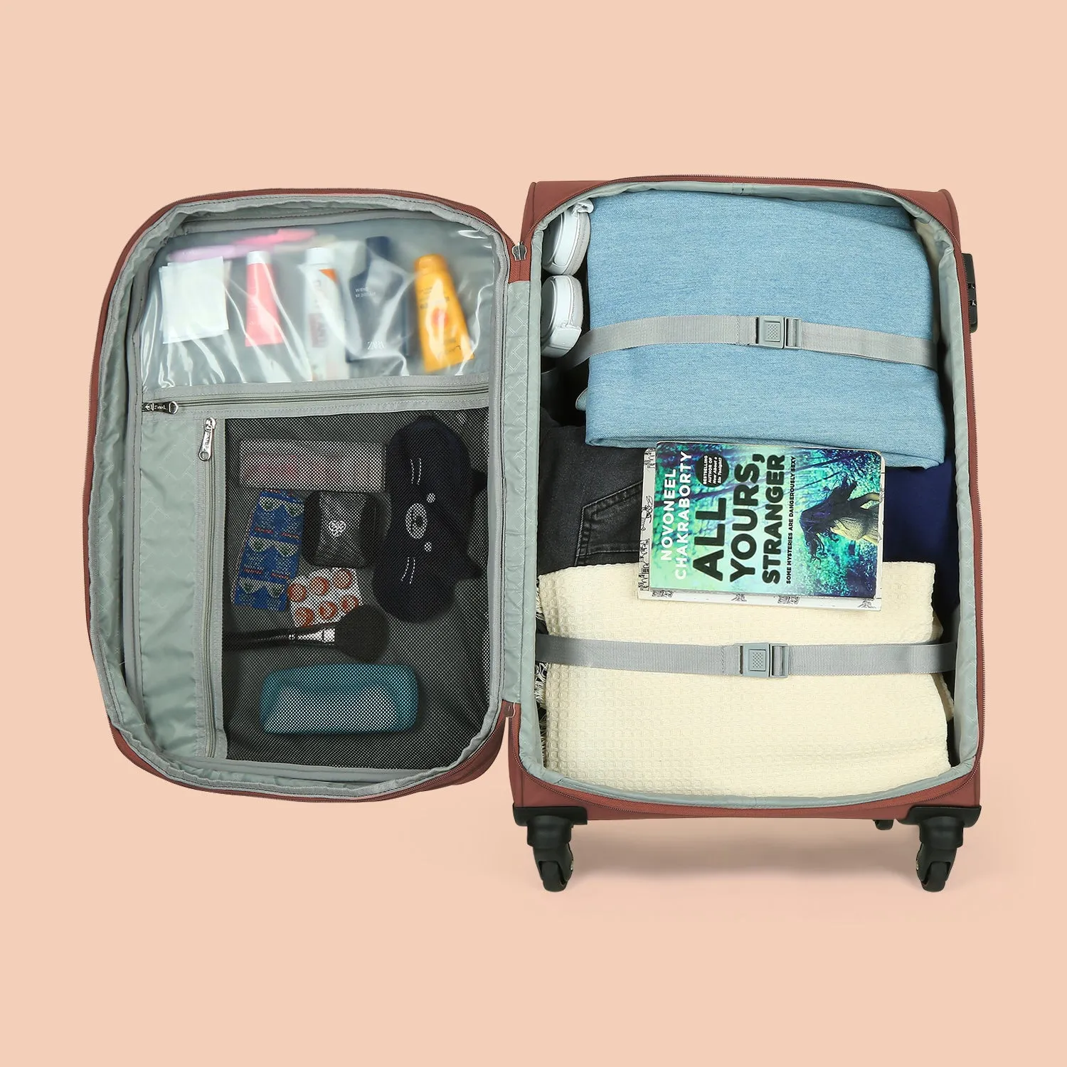 FloMotif Saira Trolley Bag Combo (Medium & Large)
