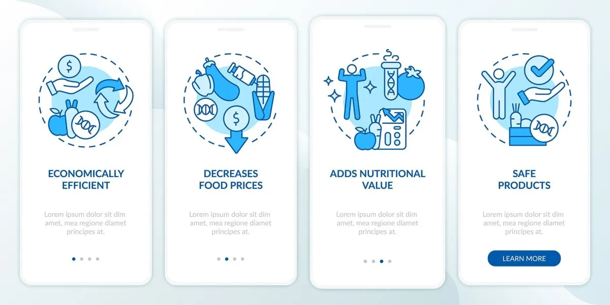 Food issues blue mobile app screen bundle