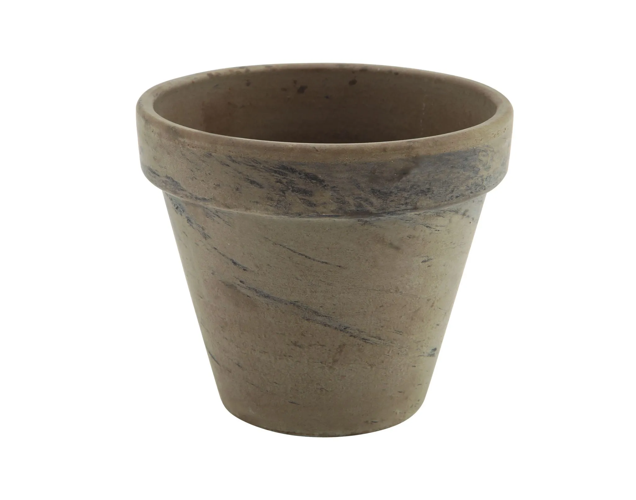 Genware BLT10BAS Terracotta Pot Basalt 11.2 x 9.7cm - Pack of 6