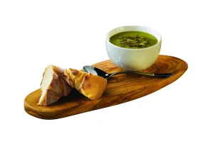 Genware OWRPXS Olive Wood Rustic Platter 26 x 13cm /-