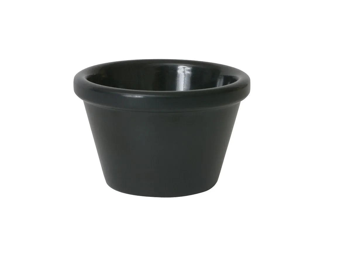 Genware S280-03 Ramekin 3oz Smooth Black 81X36mm - Pack of 24