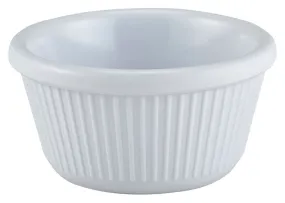 Genware S282-02 Ramekin 3oz Fluted White 81X36mm - Pack of 24