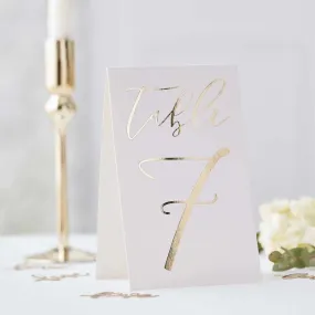 Ginger Ray Gold Wedding Table Numbers