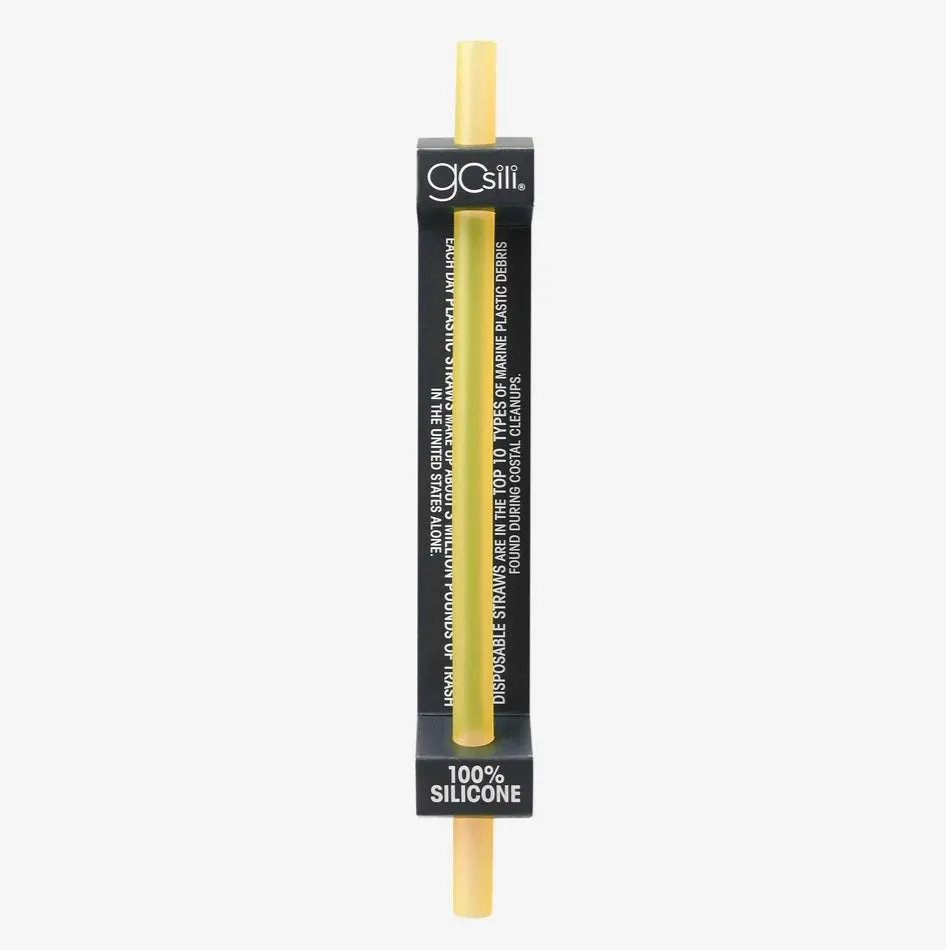 GoSili Reusable Silicone Straws, Standard Single