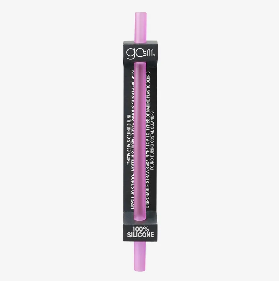 GoSili Reusable Silicone Straws, Standard Single