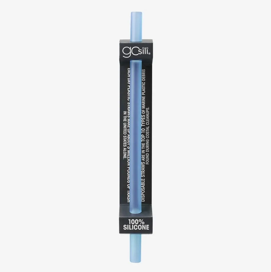 GoSili Reusable Silicone Straws, Standard Single
