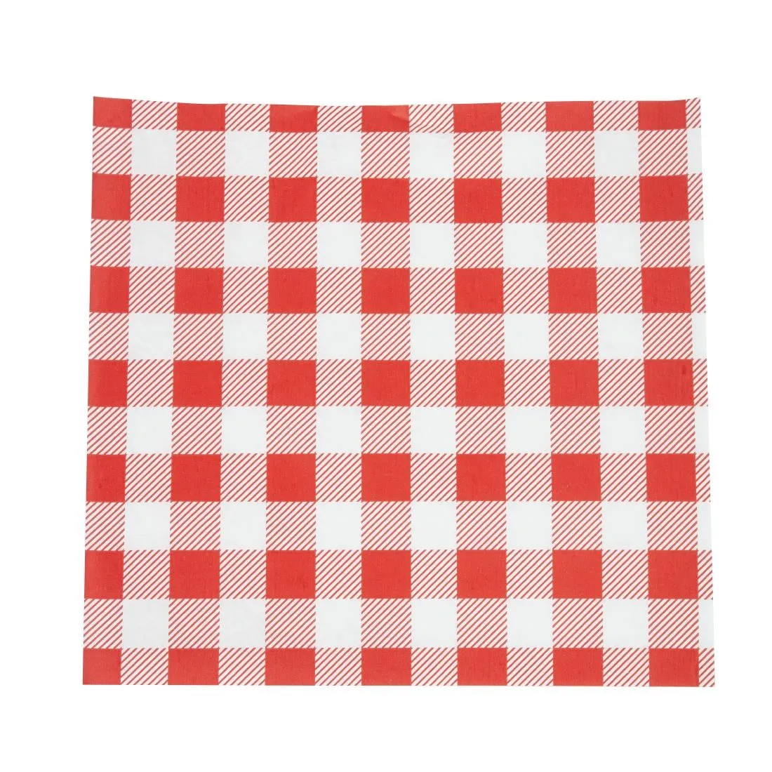 Greaseproof Paper Sheets Red Gingham 250 x 250mm (Pack of 200)