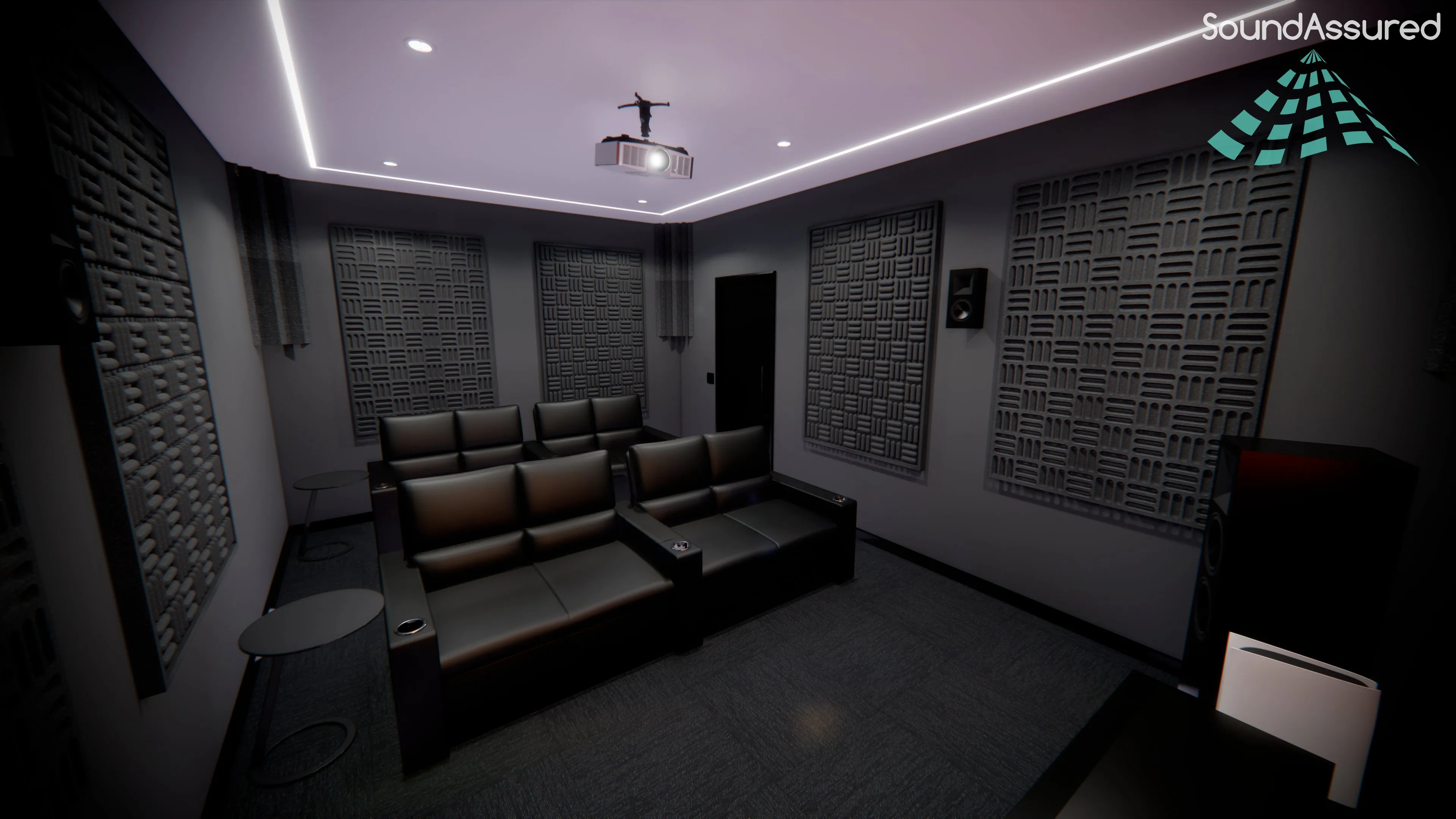 Grid Style Acoustic Foam Panels - Acoustic Foam Room Kits