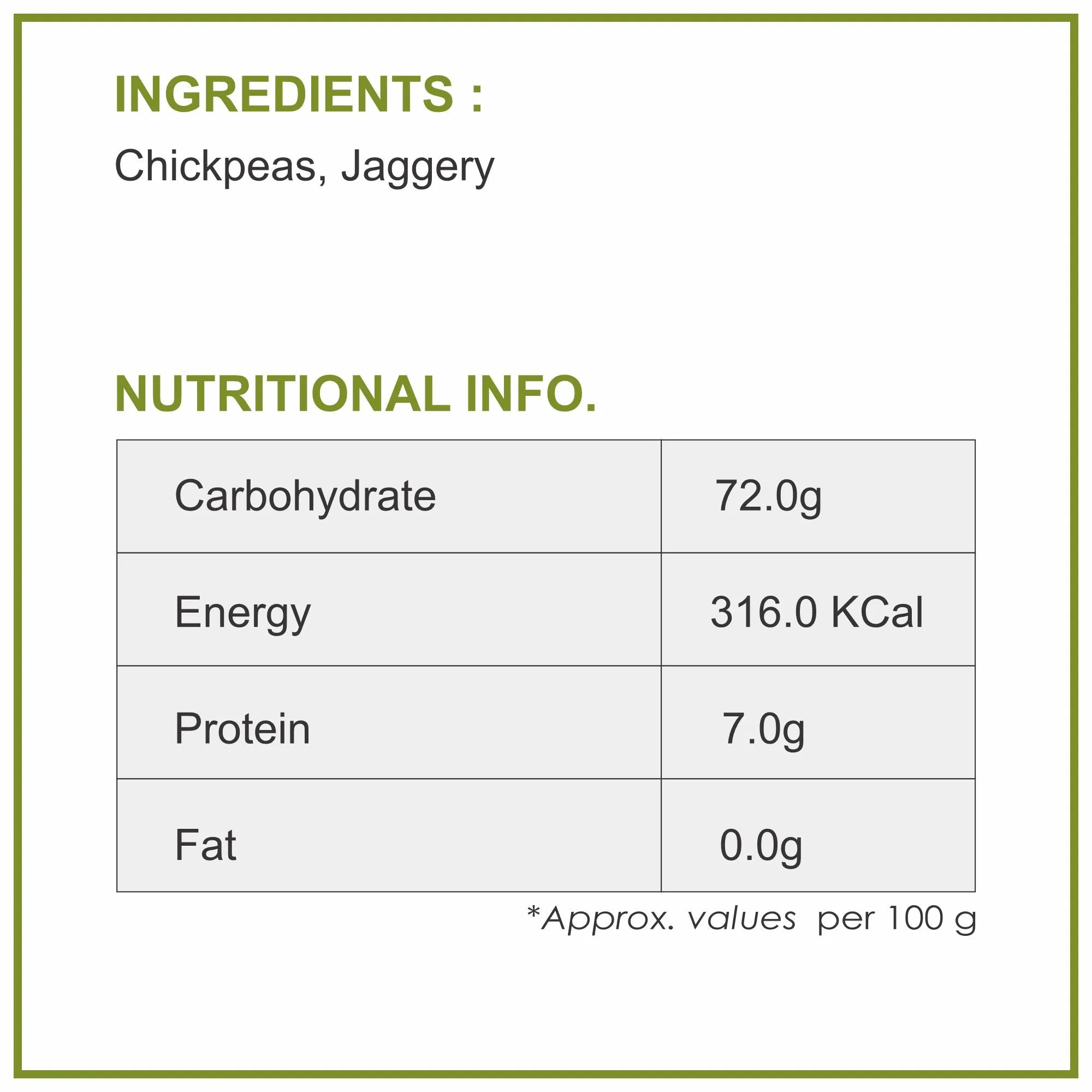 Gur Chana Roasted Chickpeas 200gm