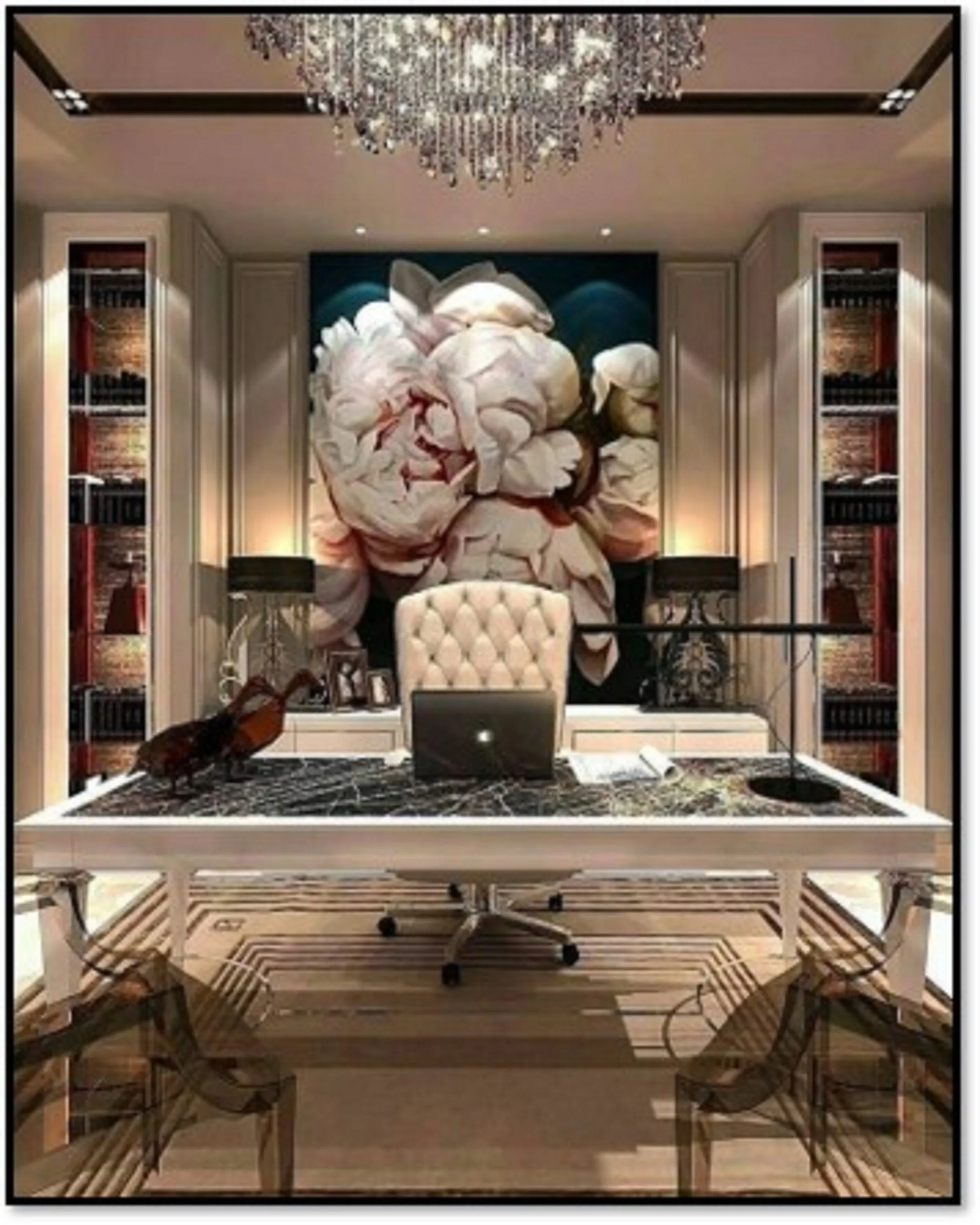 Hames White Director Table | Contemporary director table set