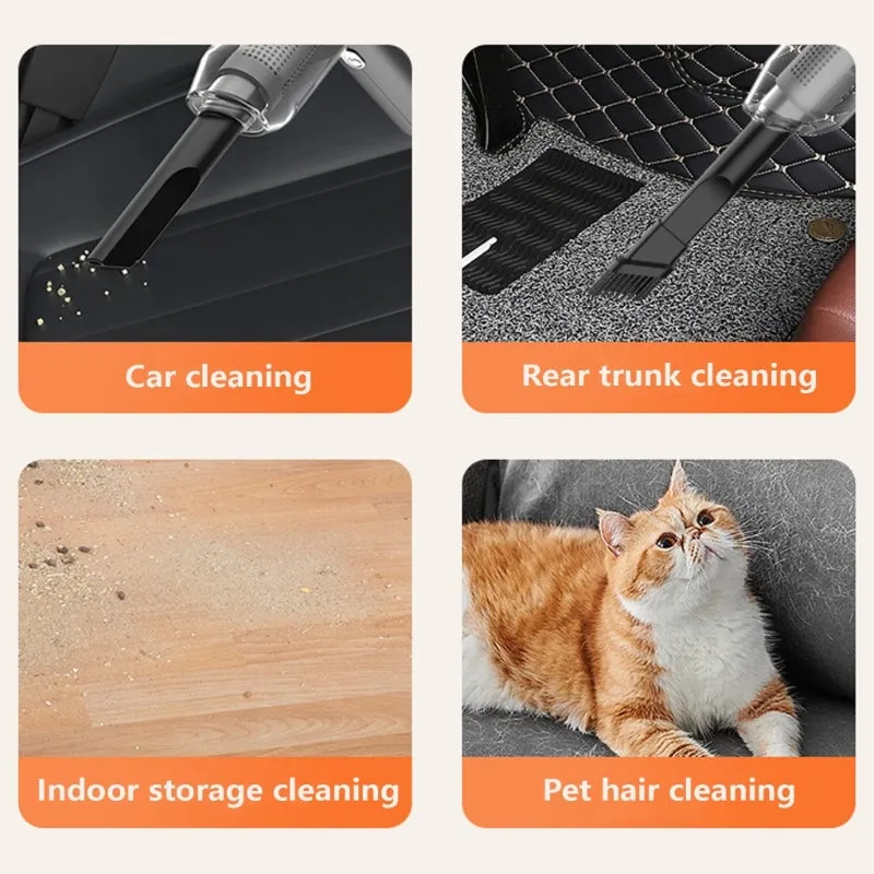 Handheld USB-charged Car Vacuum Cleaner| Powerful Blowing and Suction