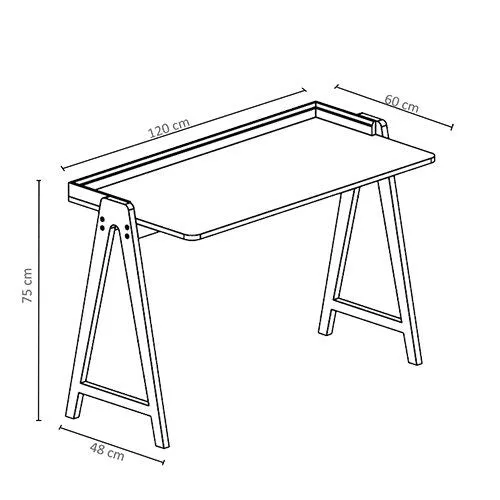 Harper Desk - Nat/Grey