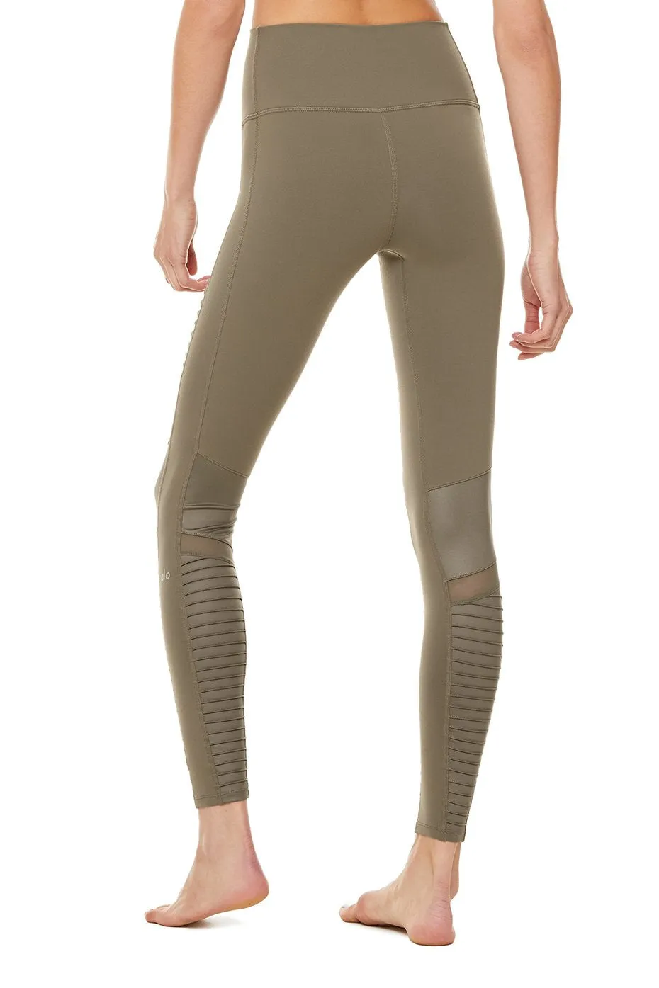 High-Waist Moto Legging - Olive Branch