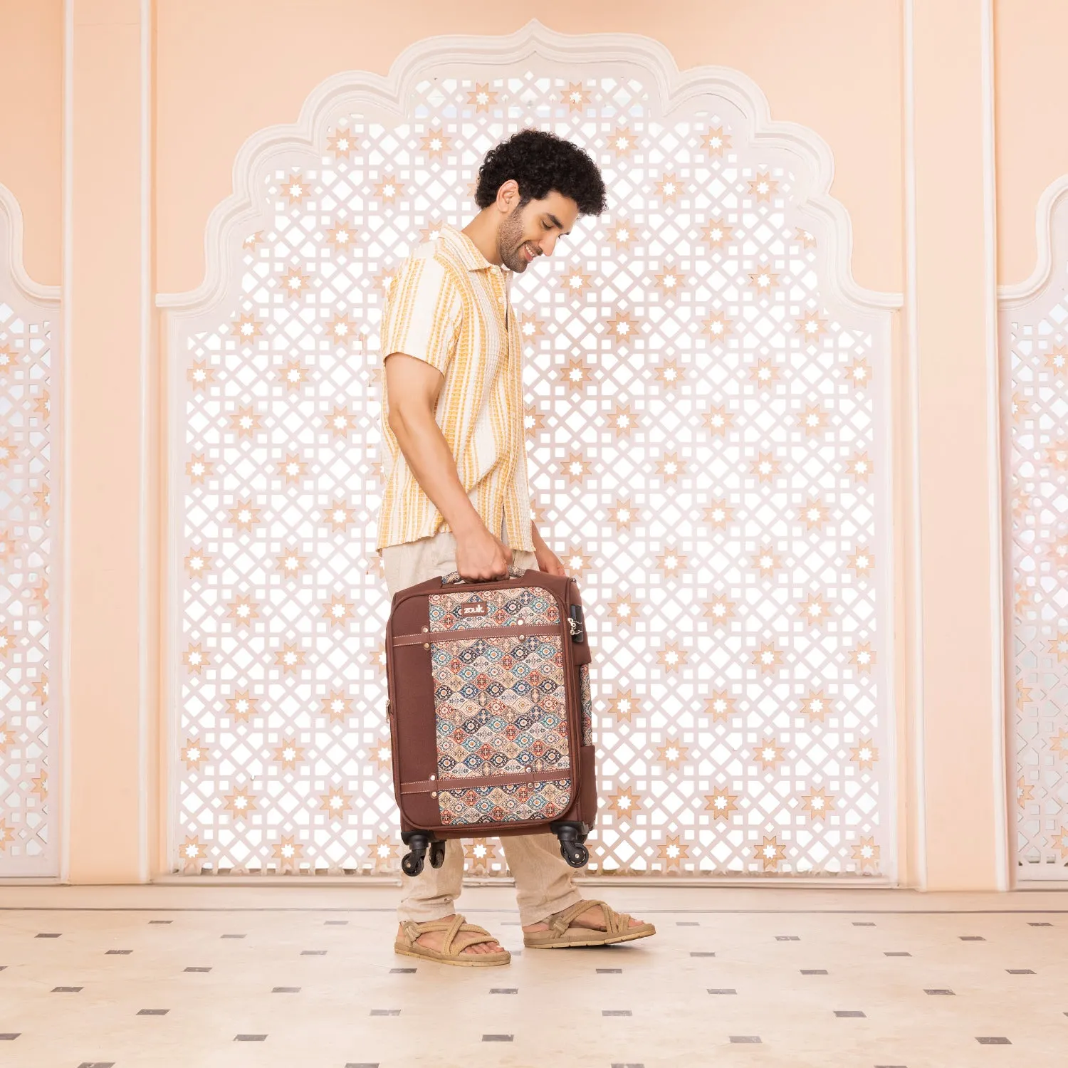 Jammu Kaleen Saira Trolley Bag (Cabin)