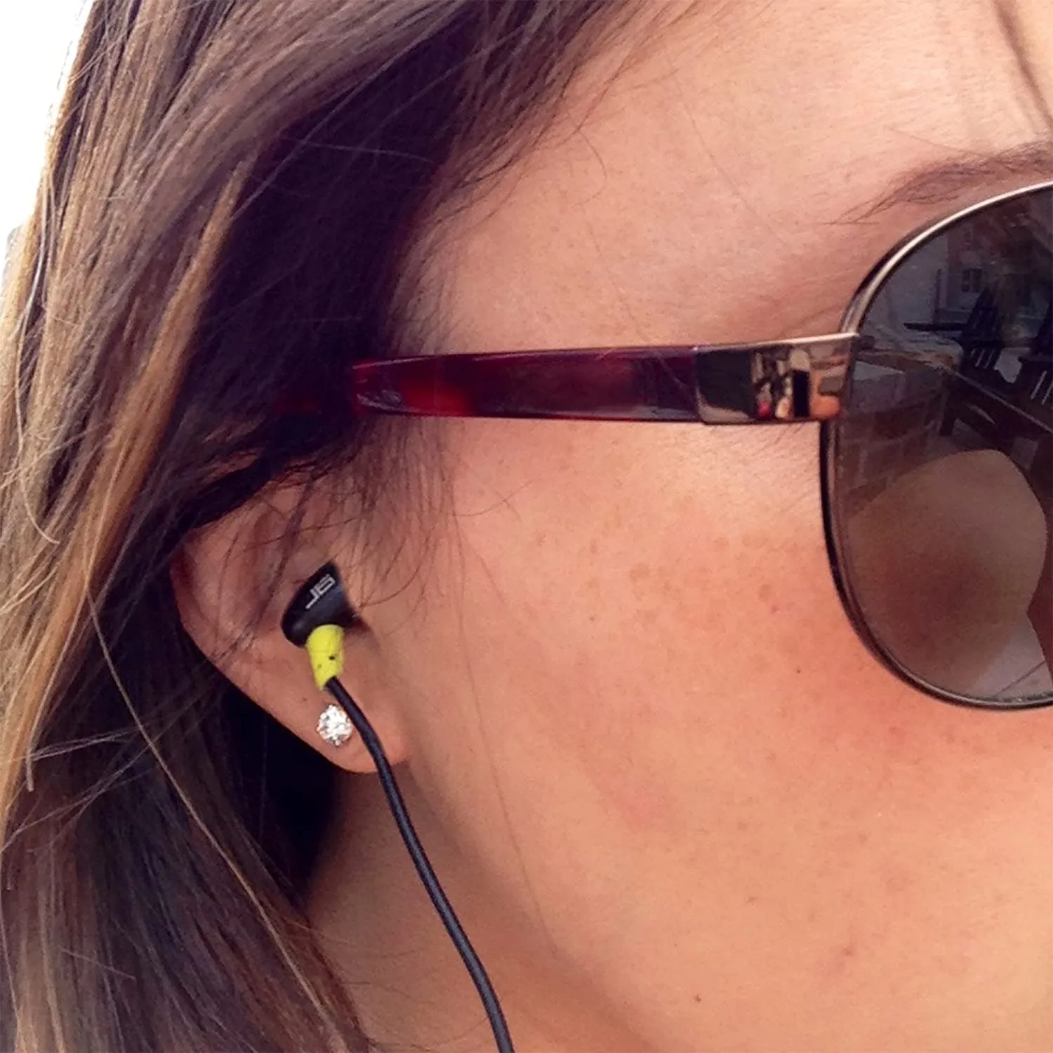 JLab Audio J6 High Fidelity Metal Ergonomic Earbuds Style Headphones, Guaranteed for Life - Sapphire Blue