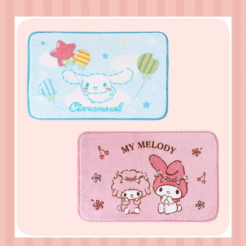 Kawaii Sanrio Cinnamoroll My Melody Flocked Floor Mat