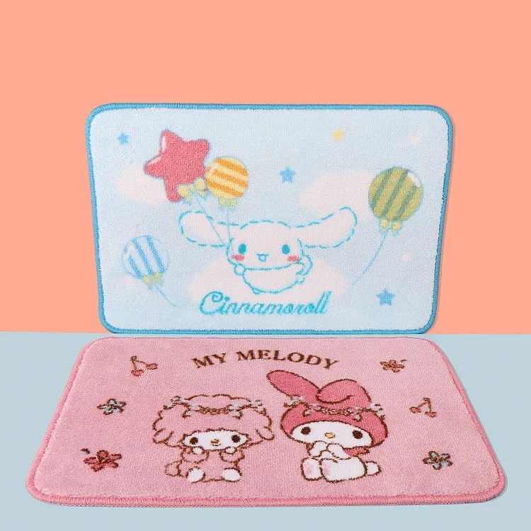 Kawaii Sanrio Cinnamoroll My Melody Flocked Floor Mat