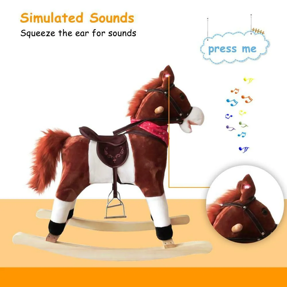 Kids Ride on Horse Rocking Horse Toy Rocker Seat Ride On Swing N Sway Toddlers Kids Ride On Rollers