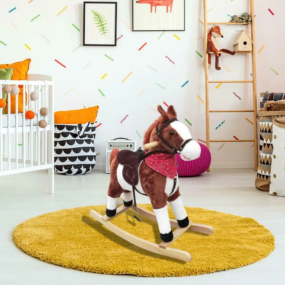 Kids Ride on Horse Rocking Horse Toy Rocker Seat Ride On Swing N Sway Toddlers Kids Ride On Rollers