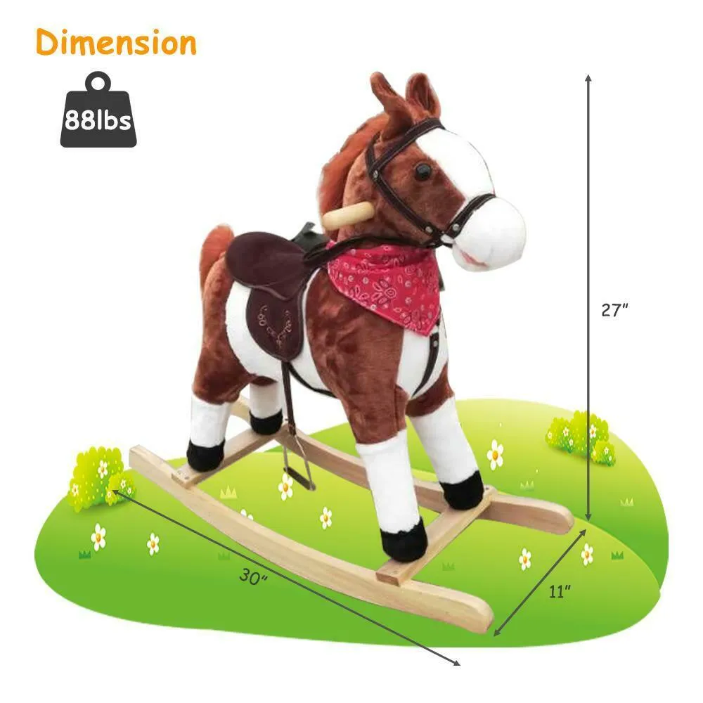 Kids Ride on Horse Rocking Horse Toy Rocker Seat Ride On Swing N Sway Toddlers Kids Ride On Rollers