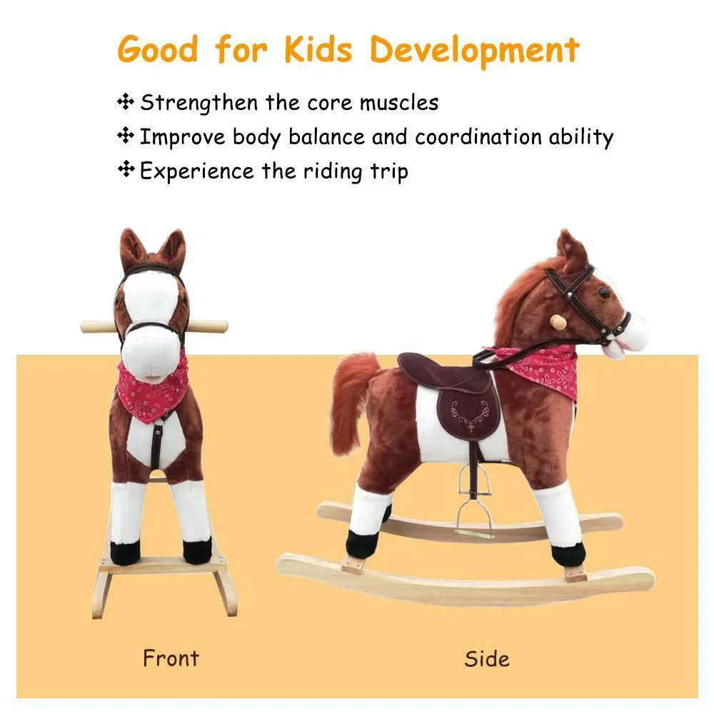 Kids Ride on Horse Rocking Horse Toy Rocker Seat Ride On Swing N Sway Toddlers Kids Ride On Rollers