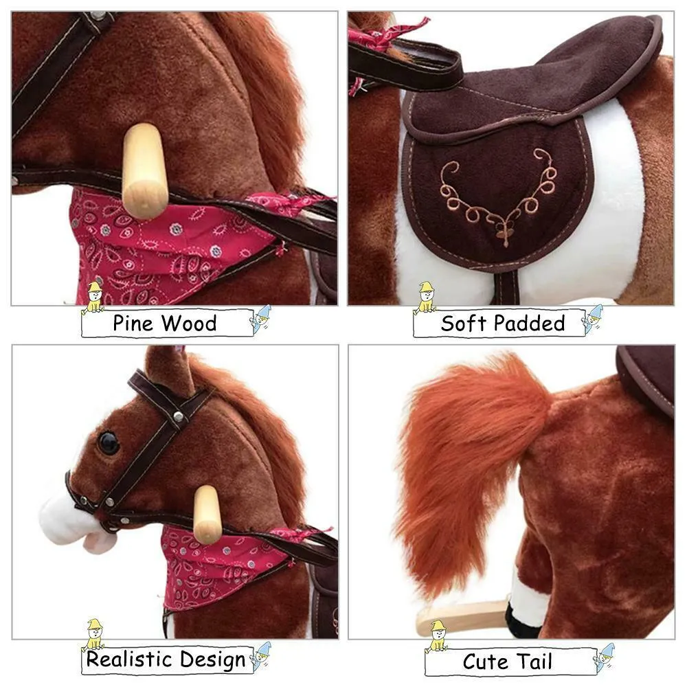 Kids Ride on Horse Rocking Horse Toy Rocker Seat Ride On Swing N Sway Toddlers Kids Ride On Rollers