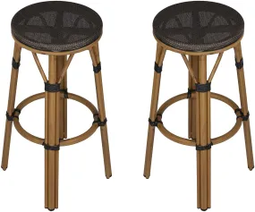 Kitchen Counter Stools with Foot Plate Black Dining Chair Set of 2 Bar Chair Modern Textile Fabric Breakfast High Stools for Kitchen Stool
