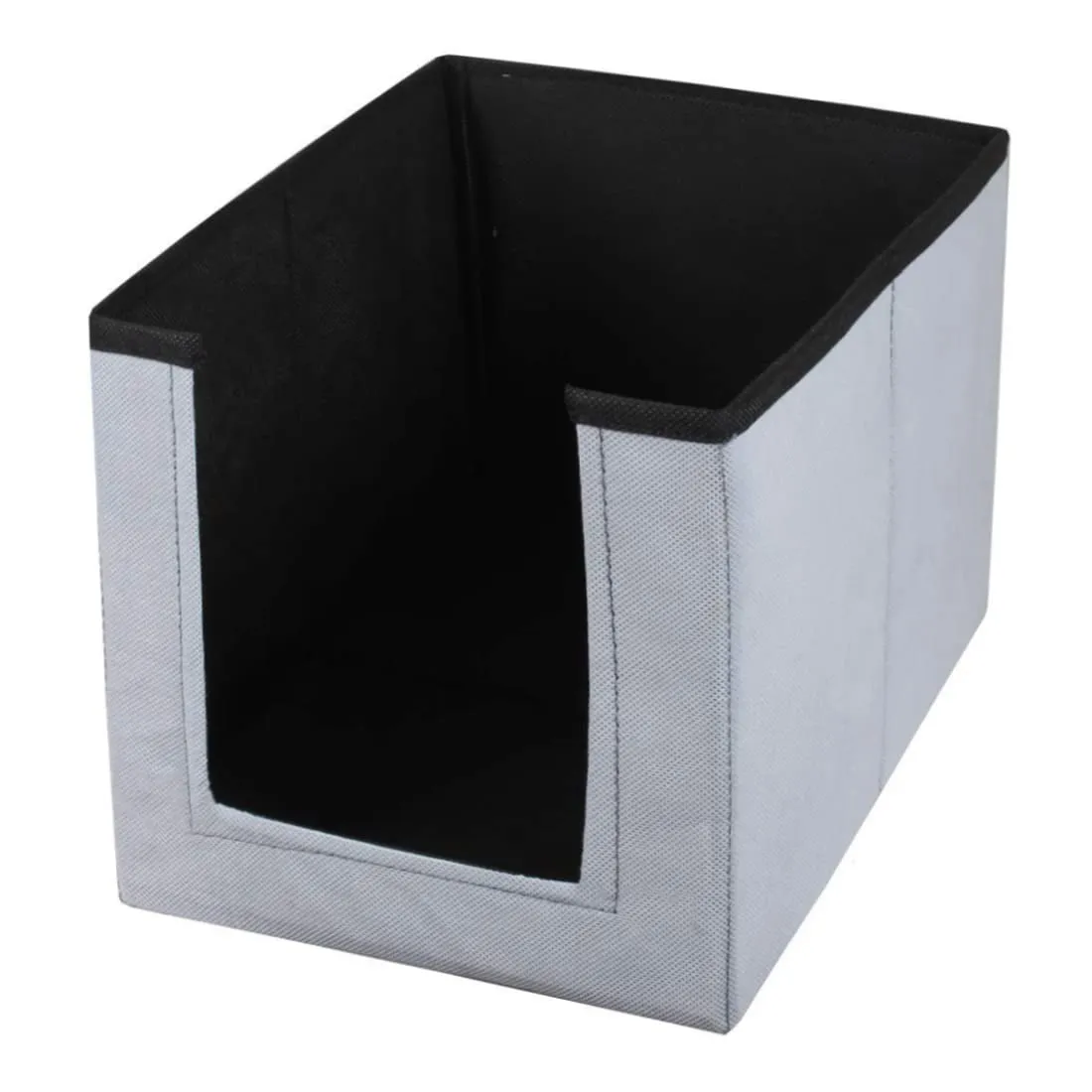 Kuber Industries Multiuses Non-Woven Closet Organizer With Handles- Pack of 3 (Black & Grey) -HS43KUBMART26541