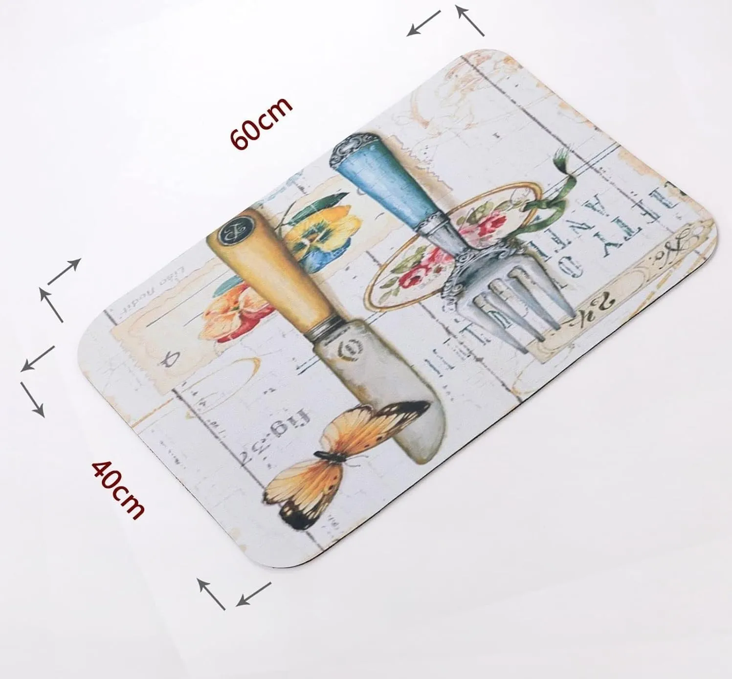 Kuber Industries PVC Kitchen Floor Mat|Anti-Skid Backing|Mats for Kitchen Floor |Easily Washable|Idol for Home, Kitchen Entrance| CF-220811 |Pack of 2| Multi