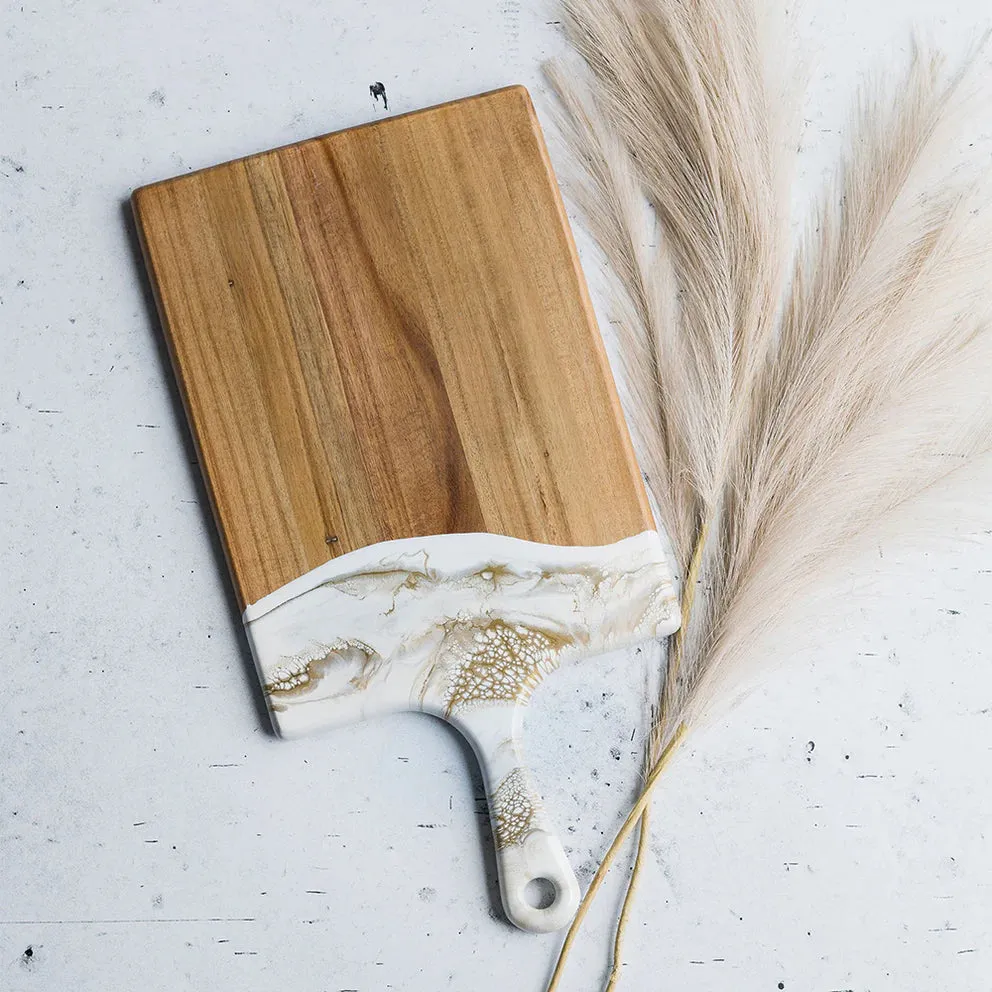 Large Acacia Cheese Boards - Gold Quartz