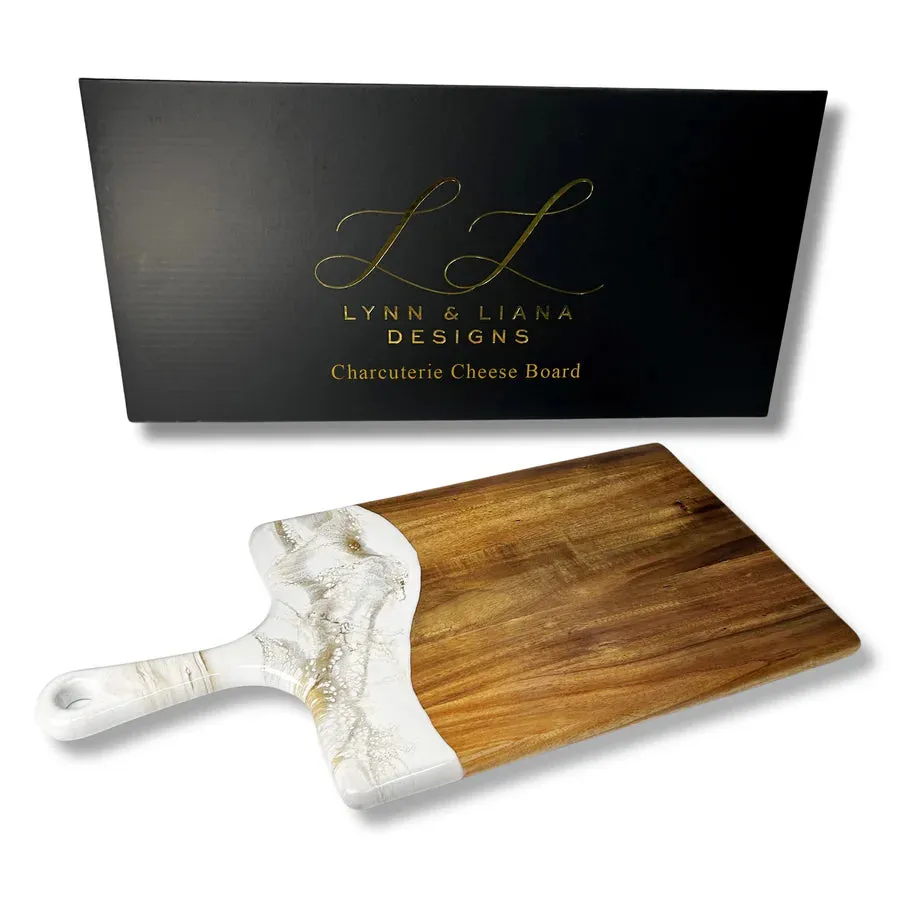 Large Acacia Cheese Boards - Gold Quartz