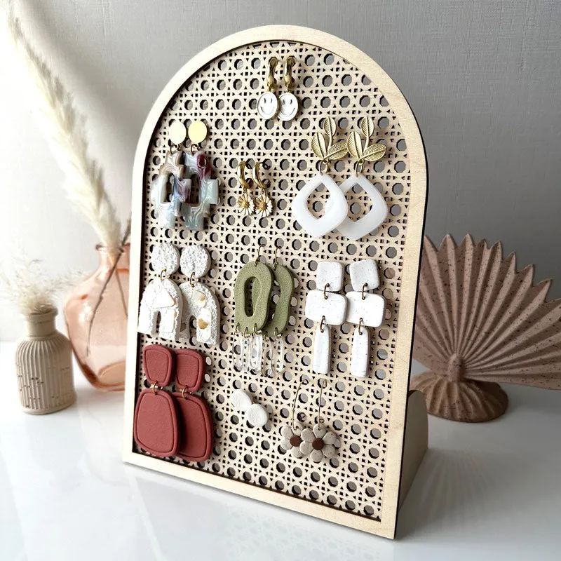 Large Rattan Earring Stand
