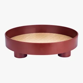 LAYER Round Decorative Tray (ABS, Dark Red)