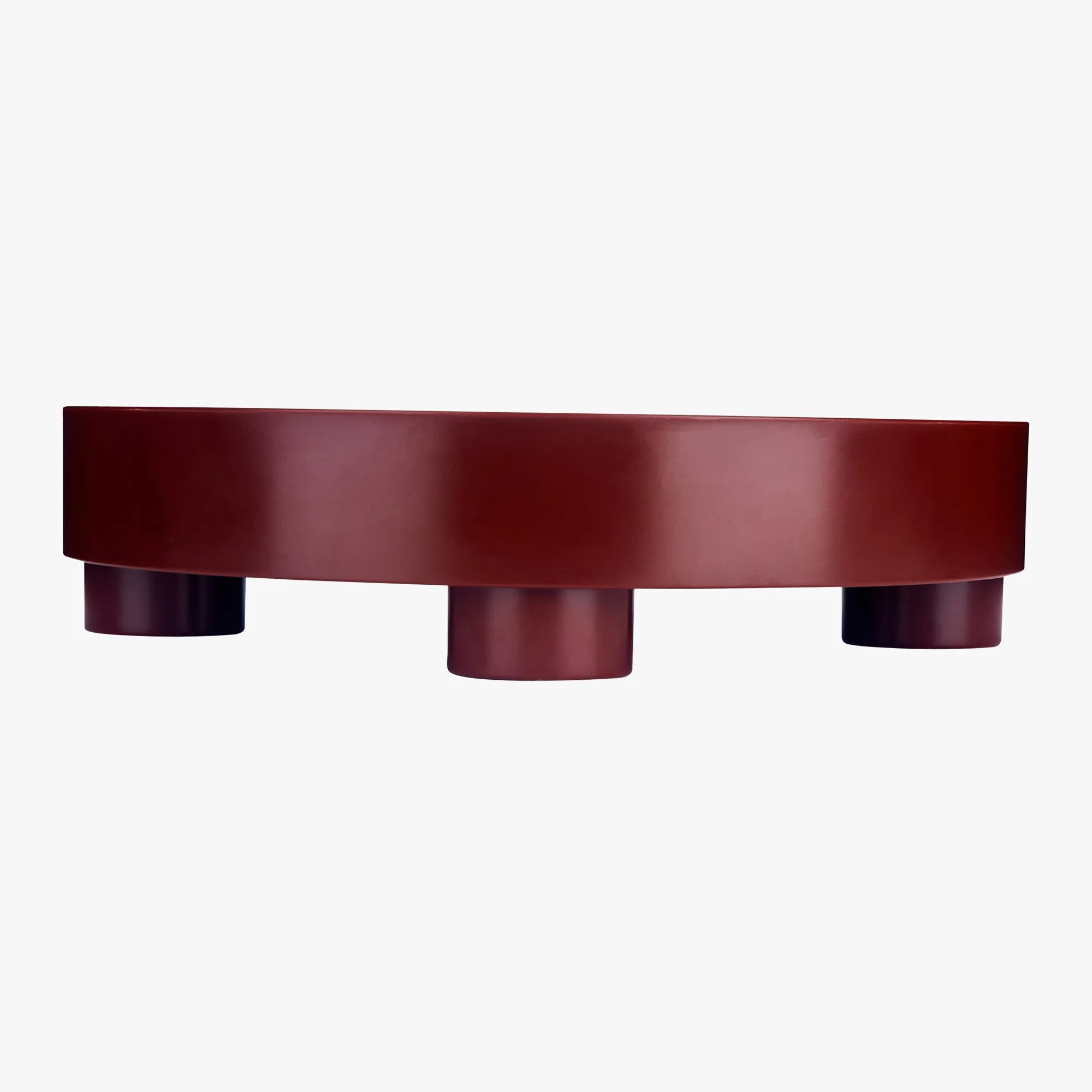 LAYER Round Decorative Tray (ABS, Dark Red)